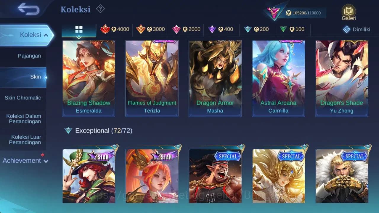 Mobile Legends: Bang Bang Accounts hero 132 , skin 300+ legend freya, wyrmlord moskov image 10