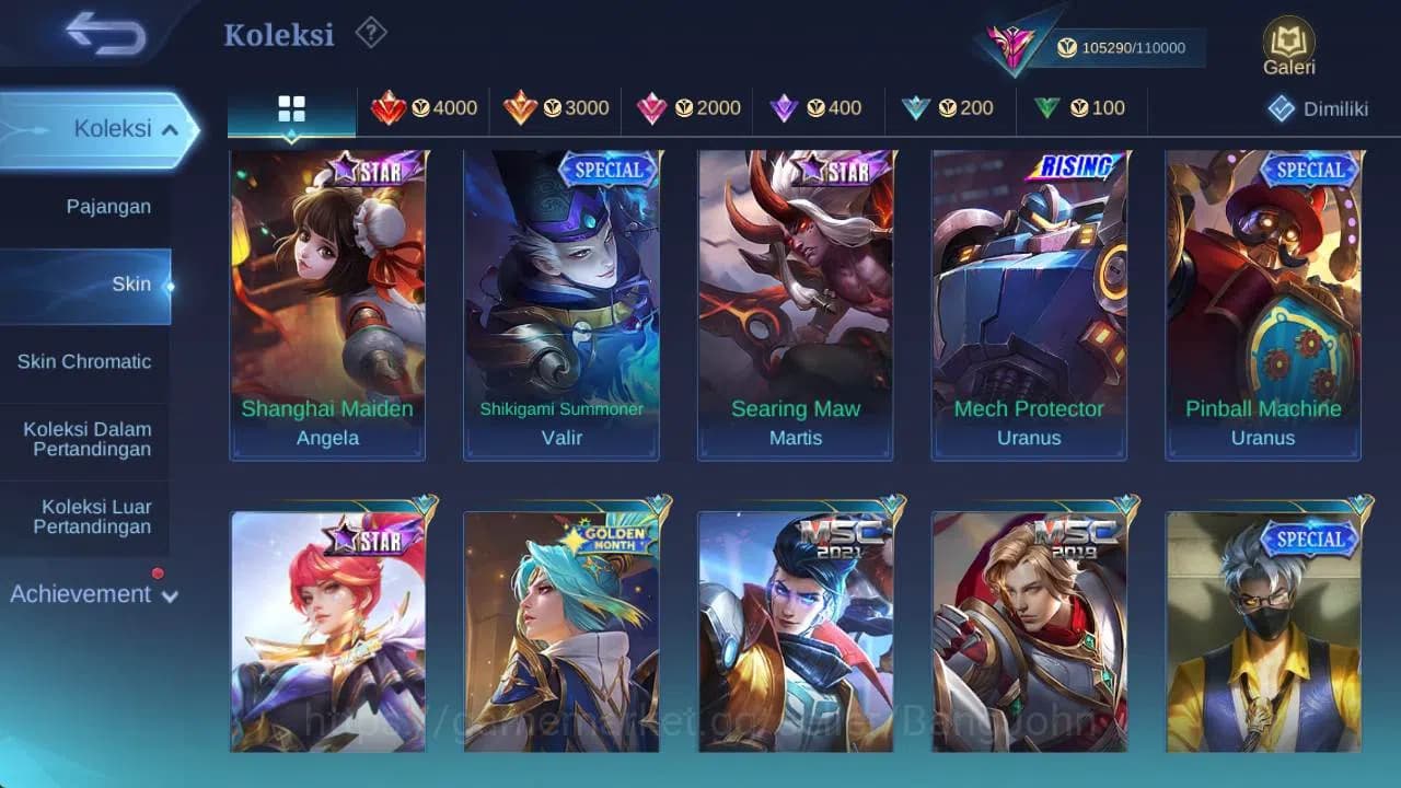 Mobile Legends: Bang Bang Accounts hero 132 , skin 300+ legend freya, wyrmlord moskov image 15