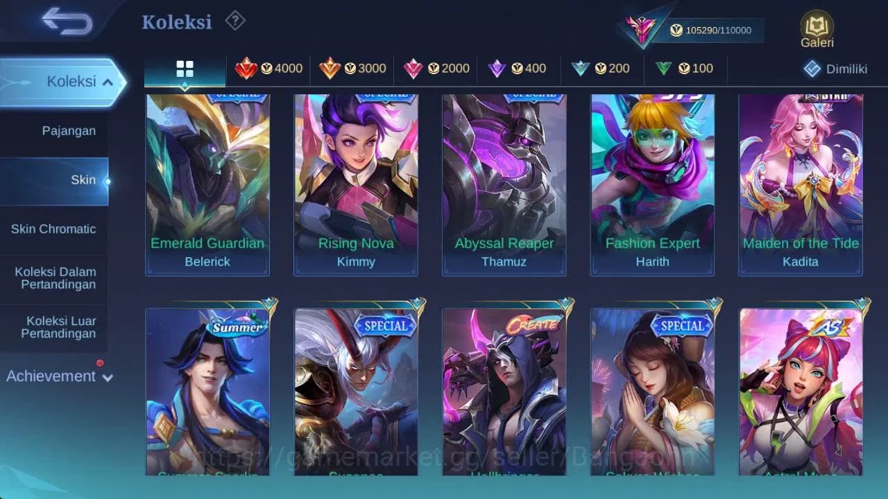 Mobile Legends: Bang Bang Accounts hero 132 , skin 300+ legend freya, wyrmlord moskov image 16