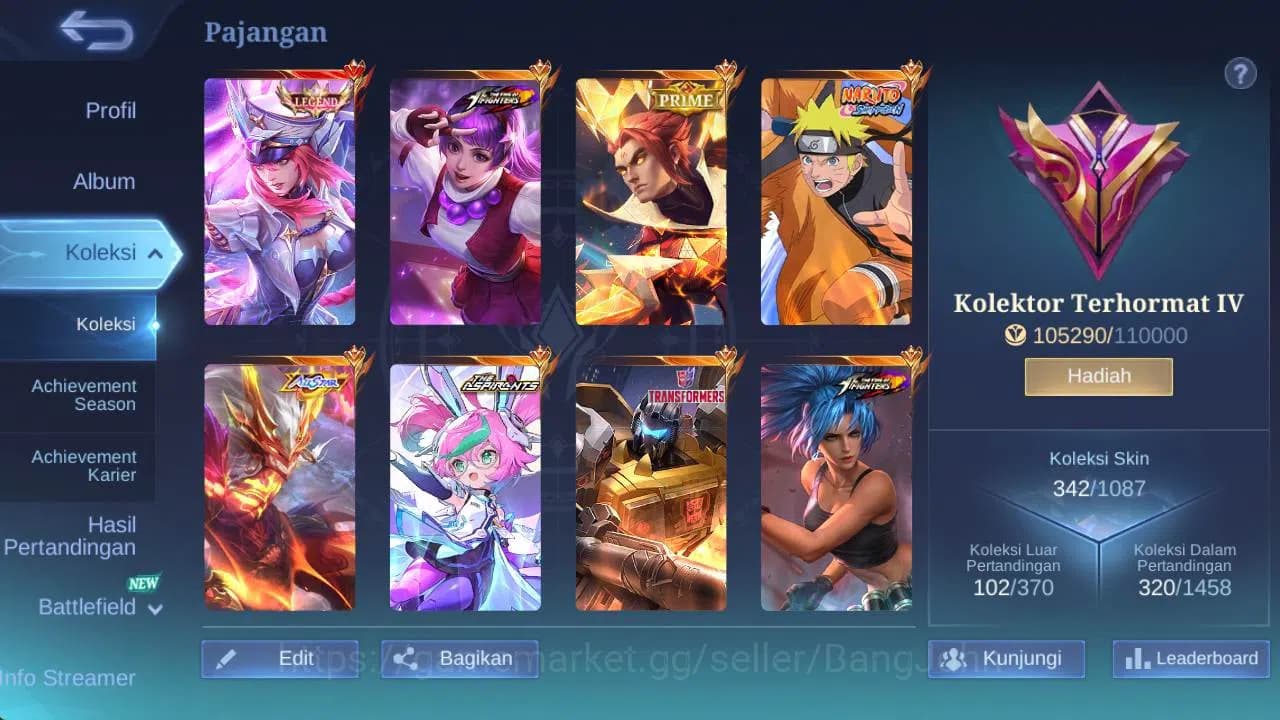 Mobile Legends: Bang Bang Accounts hero 132 , skin 300+ legend freya, wyrmlord moskov image 2