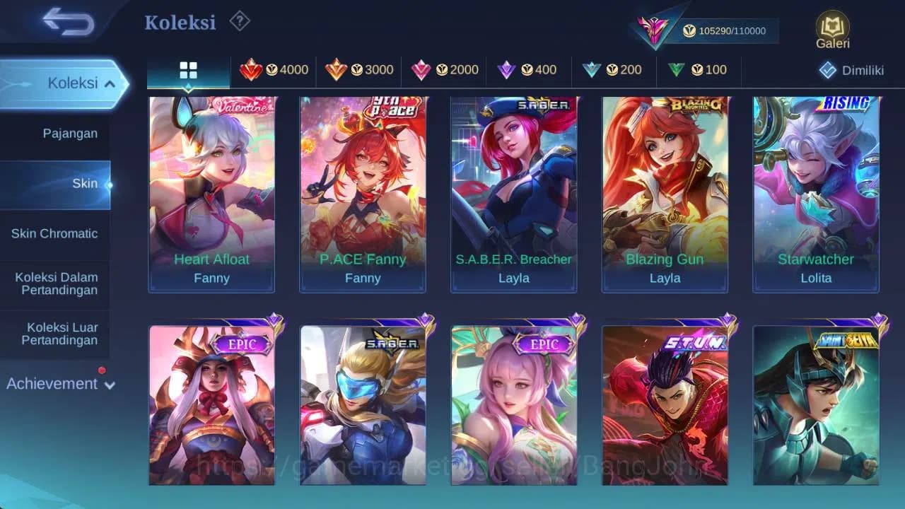 Mobile Legends: Bang Bang Accounts hero 132 , skin 300+ legend freya, wyrmlord moskov image 7