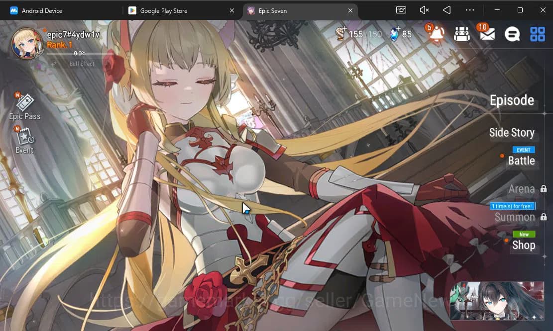 Epic Seven Accounts GLOBAL Unverif|Fresh Starter|1 ML[Martial Artist K image 1