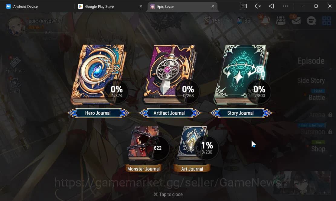 Epic Seven Accounts GLOBAL Unverif|Fresh Starter|1 ML[Martial Artist K image 3