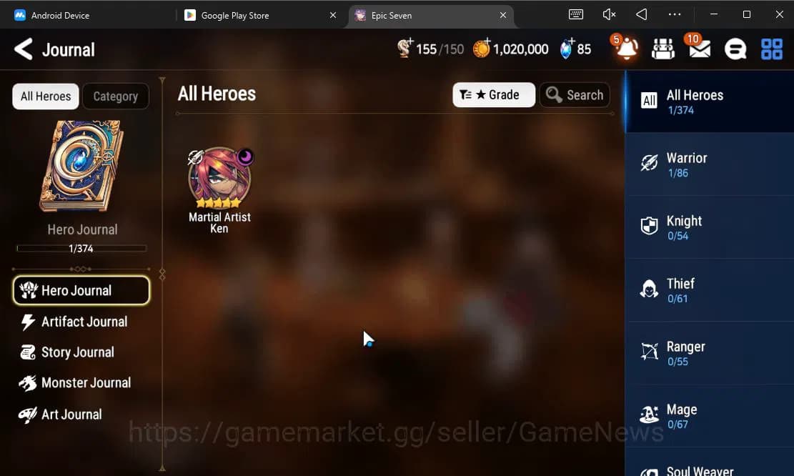 Epic Seven Accounts GLOBAL Unverif|Fresh Starter|1 ML[Martial Artist K image 4