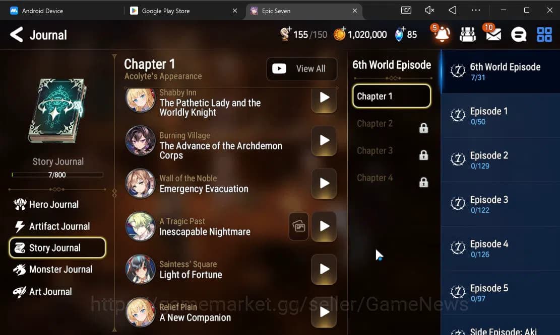 Epic Seven Accounts GLOBAL Unverif|Fresh Starter|1 ML[Martial Artist K image 5