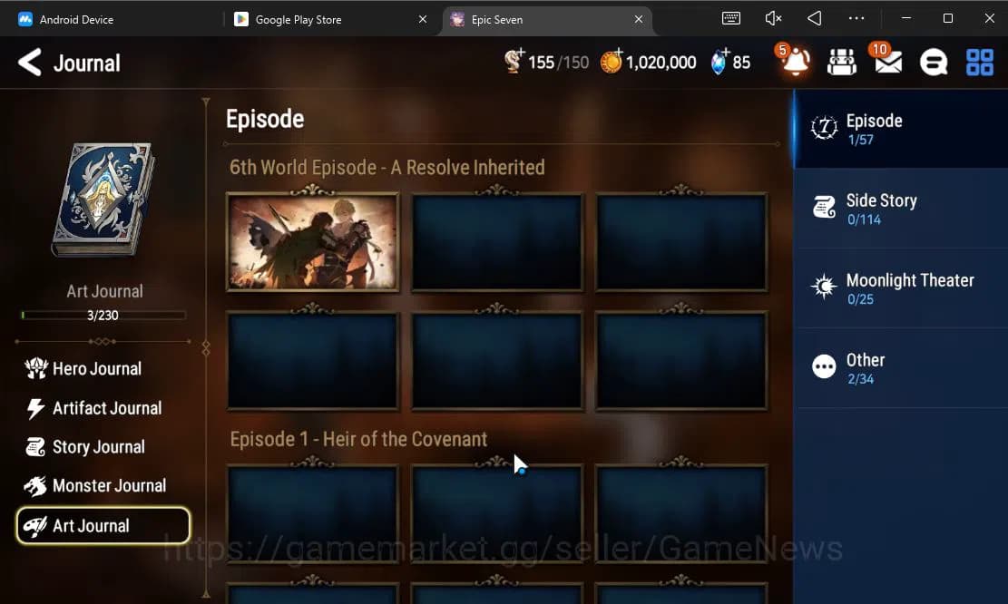 Epic Seven Accounts GLOBAL Unverif|Fresh Starter|1 ML[Martial Artist K image 8