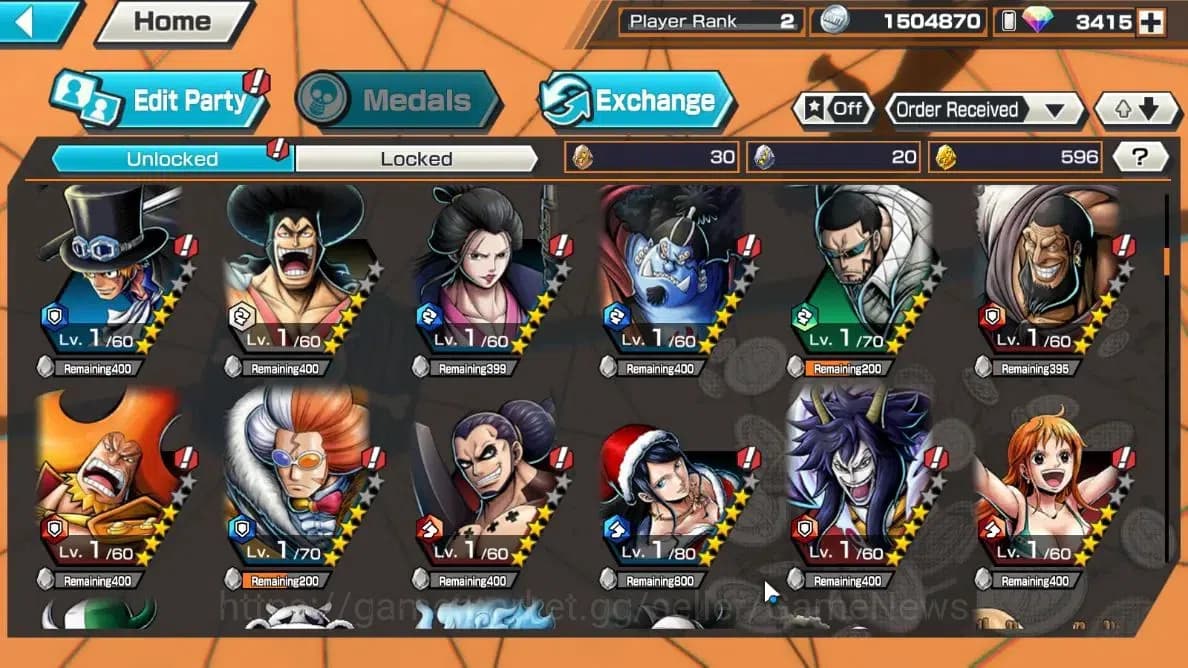 One Piece Bounty Rush Accounts Global| Starter |Ready Gacha 3,4K Rainbow Diamond| image 4