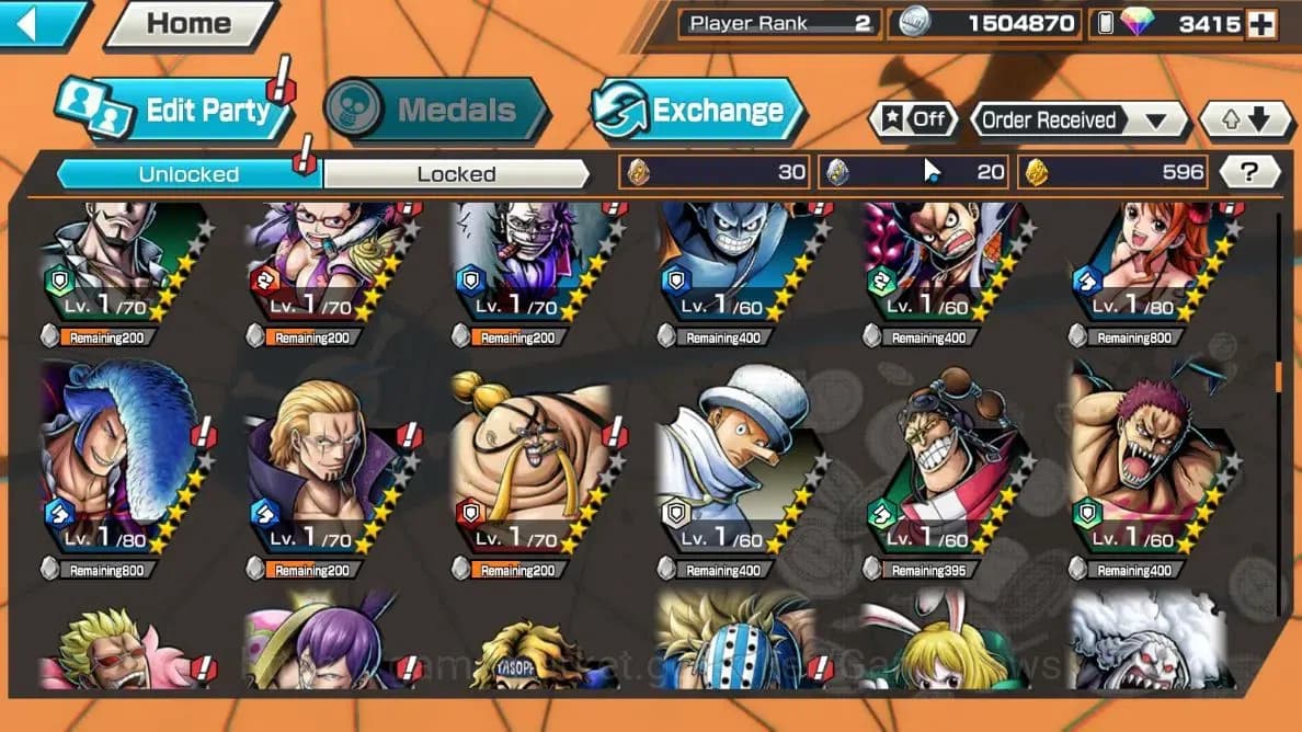 One Piece Bounty Rush Accounts Global| Starter |Ready Gacha 3,4K Rainbow Diamond| image 5