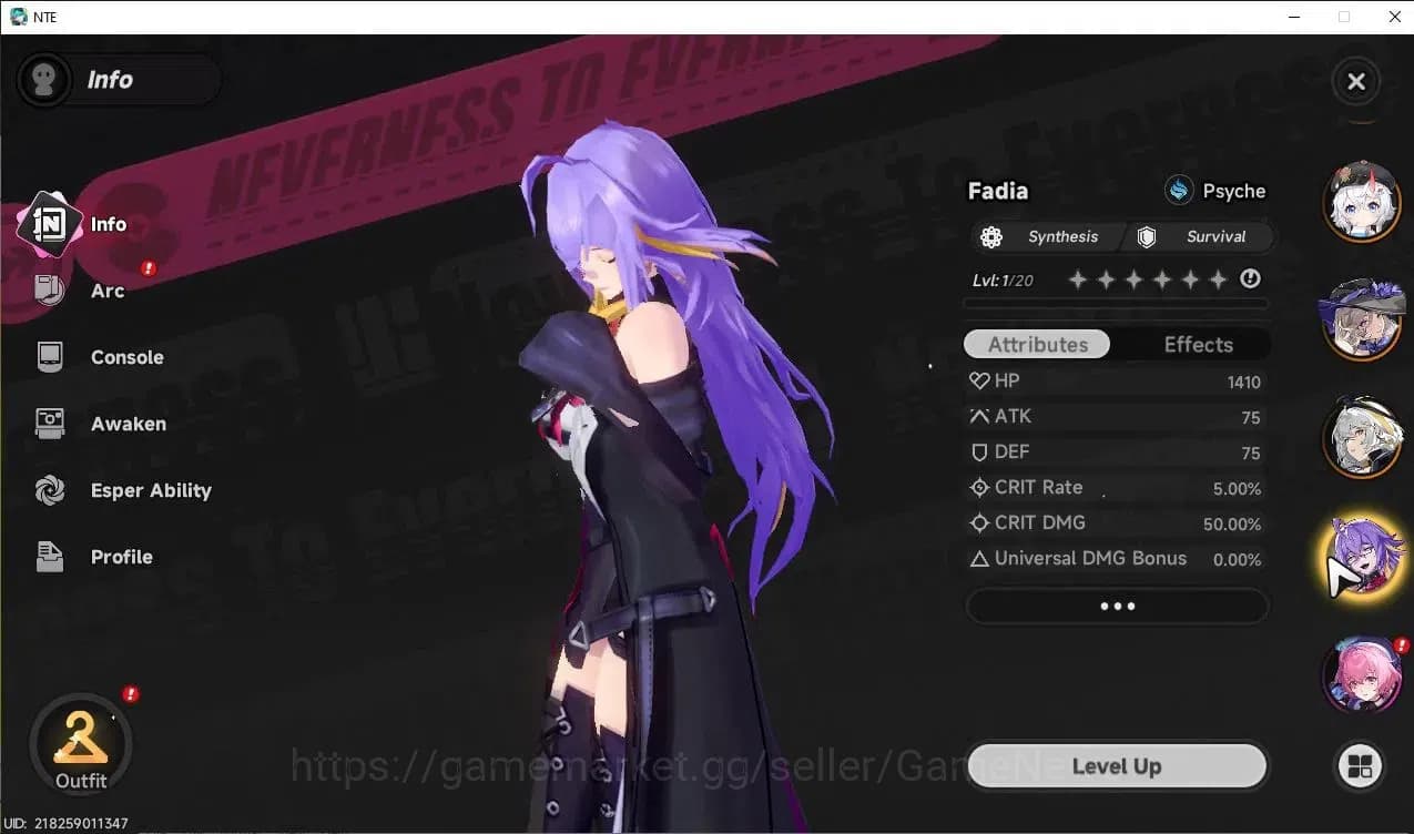 Neverness to Everness Accounts GLOBAL Europe|HL 3|5 SSR [Sakiri,Daffodill,Jiuyuan image 6