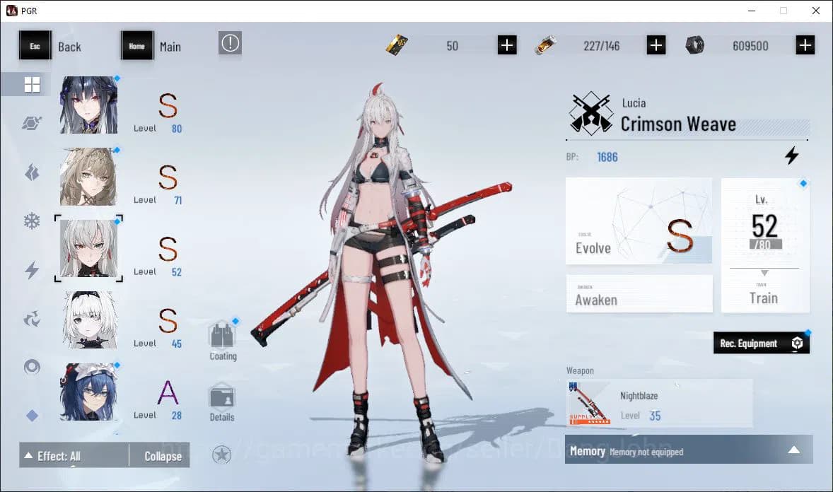 Punishing: Gray Raven Accounts ASIA|Lv 47 | [S Nirvantia,S Crepuscule,S LuciaCW,S image 11