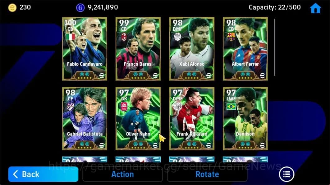 eFootball Accounts Android|Fabio Carnavaro,Gabriel Batistuta,Oliver K image 6