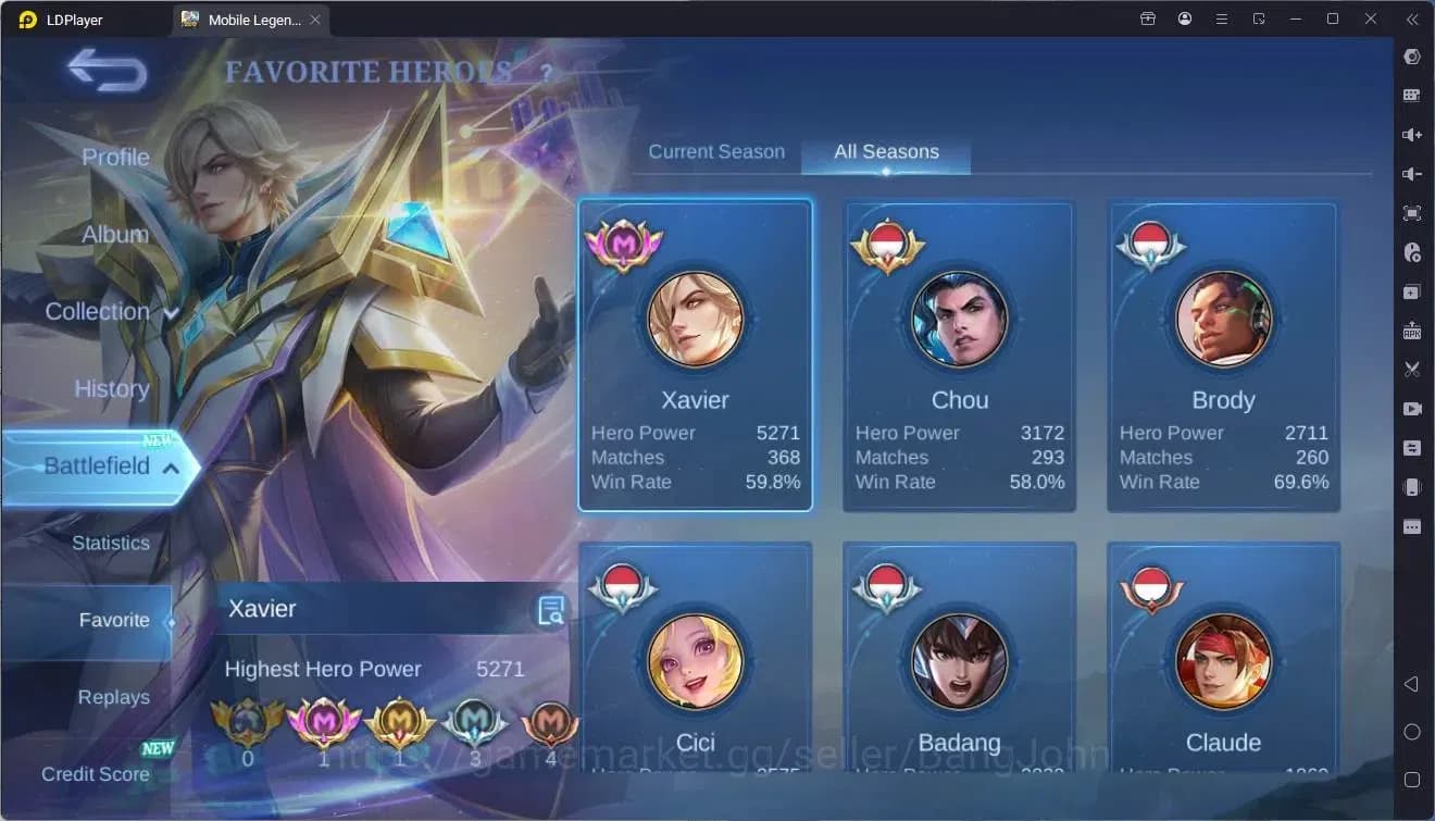 Mobile Legends: Bang Bang Accounts Global|Hero 121|Skin 243|Renowned|KOF Karina,Guine image 19