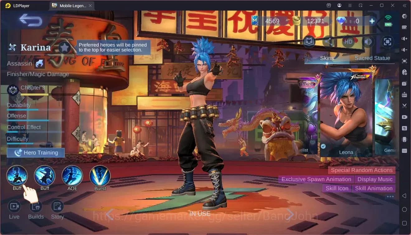 Mobile Legends: Bang Bang Accounts Global|Hero 121|Skin 243|Renowned|KOF Karina,Guine image 6