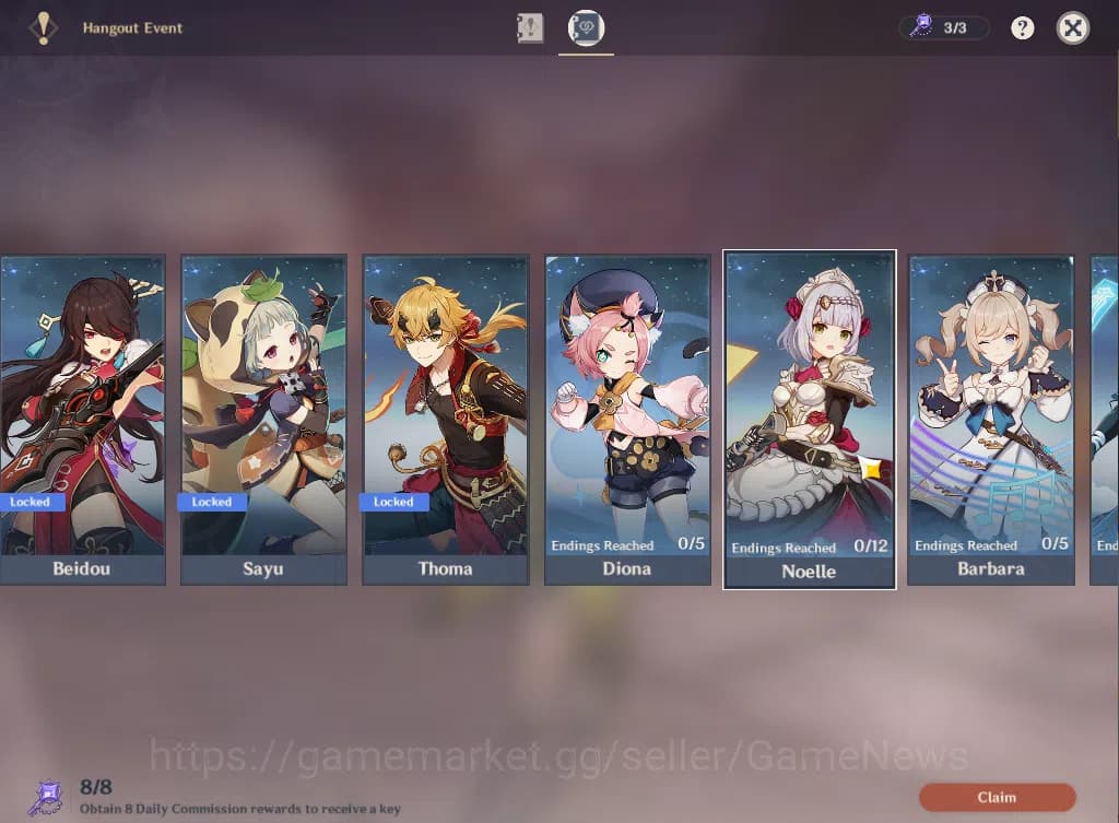 Genshin Impact Accounts ASIA|AR56|8 Limited+3(*5WEP)|Neffer,Lauma,AratakiC image 4