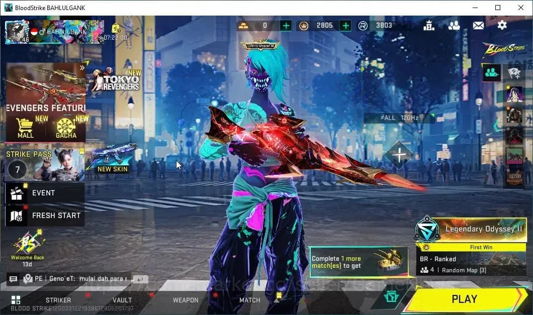 Blood Strike Accounts ASIA|ETERNAL Spear-Relic|Melee ULTRA One-Handed Ax image 1