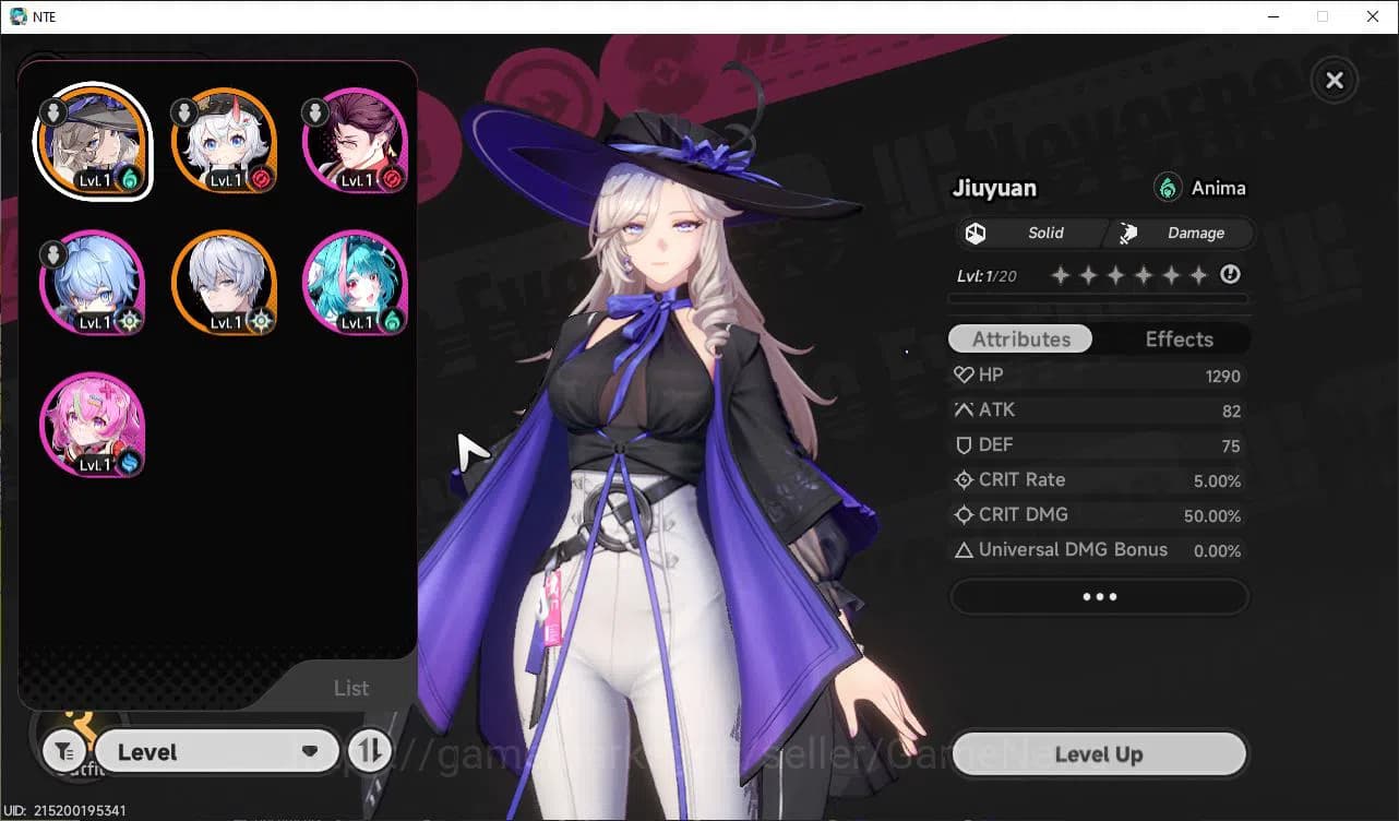 Neverness to Everness Accounts GLOBAL EU|HL 3| 2 SSR Jiuyuan, Sakiri |4 SR|Glider image 1
