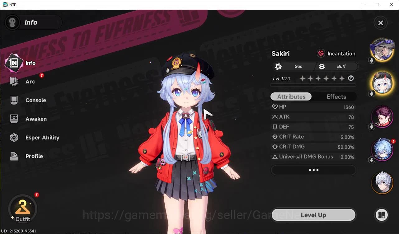 Neverness to Everness Accounts GLOBAL EU|HL 3| 2 SSR Jiuyuan, Sakiri |4 SR|Glider image 2