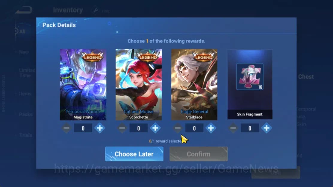 Honor of Kings Accounts Hero 7 |Starter with Legend Skin Selection Chest(D image 5