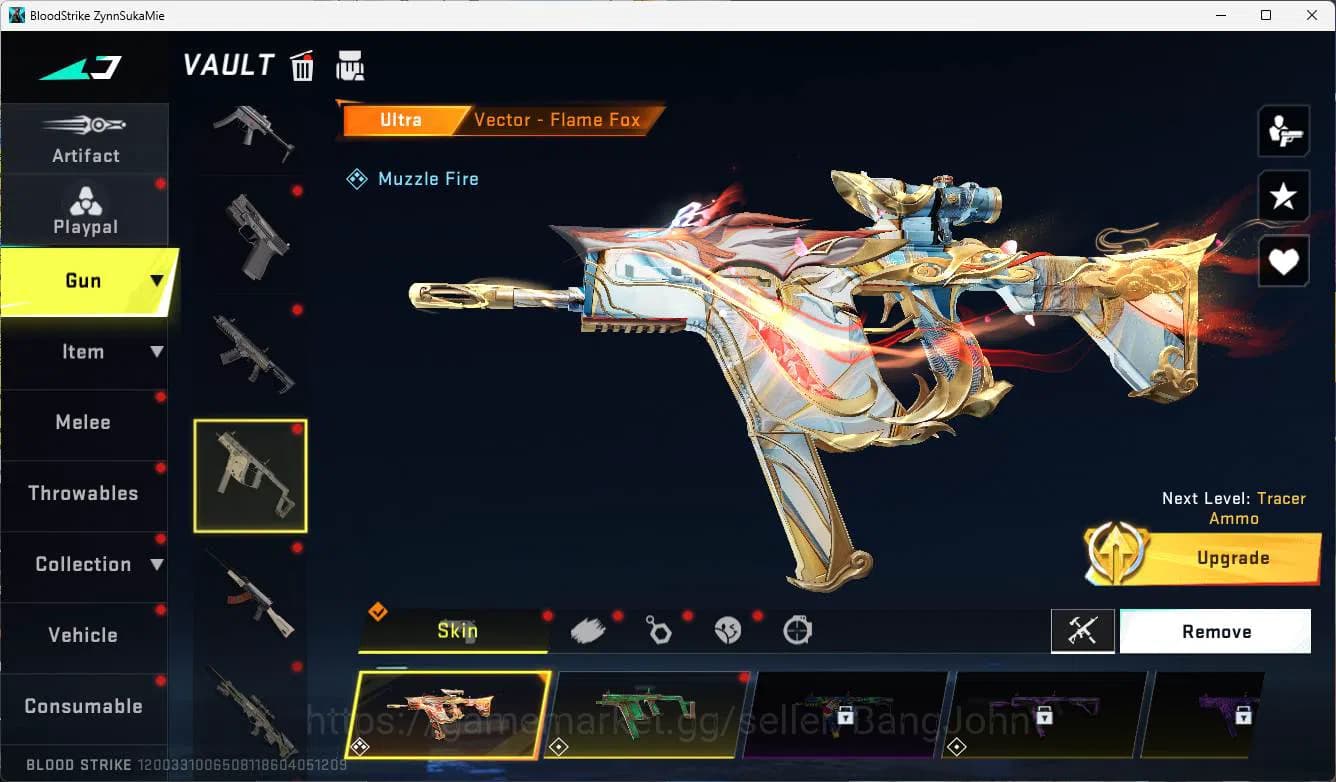 Blood Strike Accounts ASIA | exe dual gun slide, ultra vector, evangelio image 8