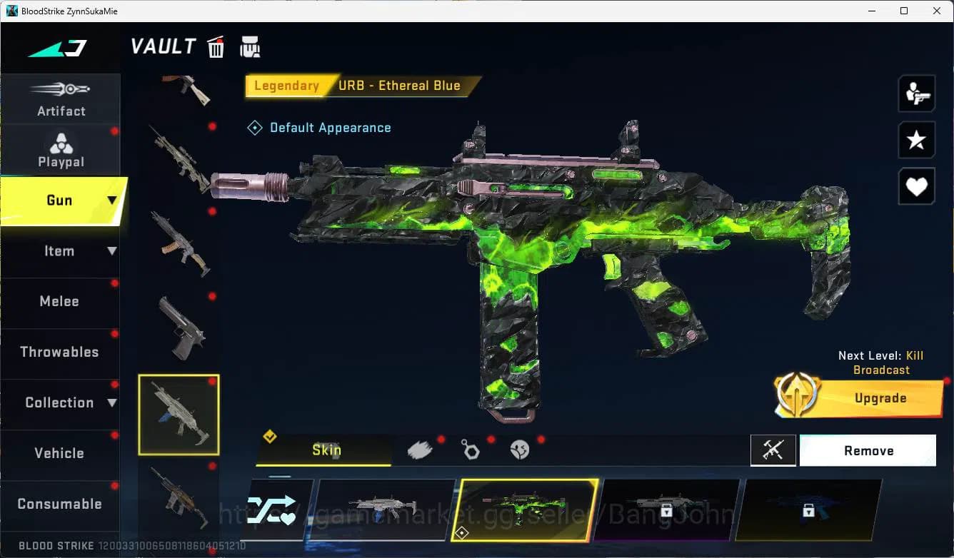 Blood Strike Accounts ASIA | exe dual gun slide, ultra vector, evangelio image 9