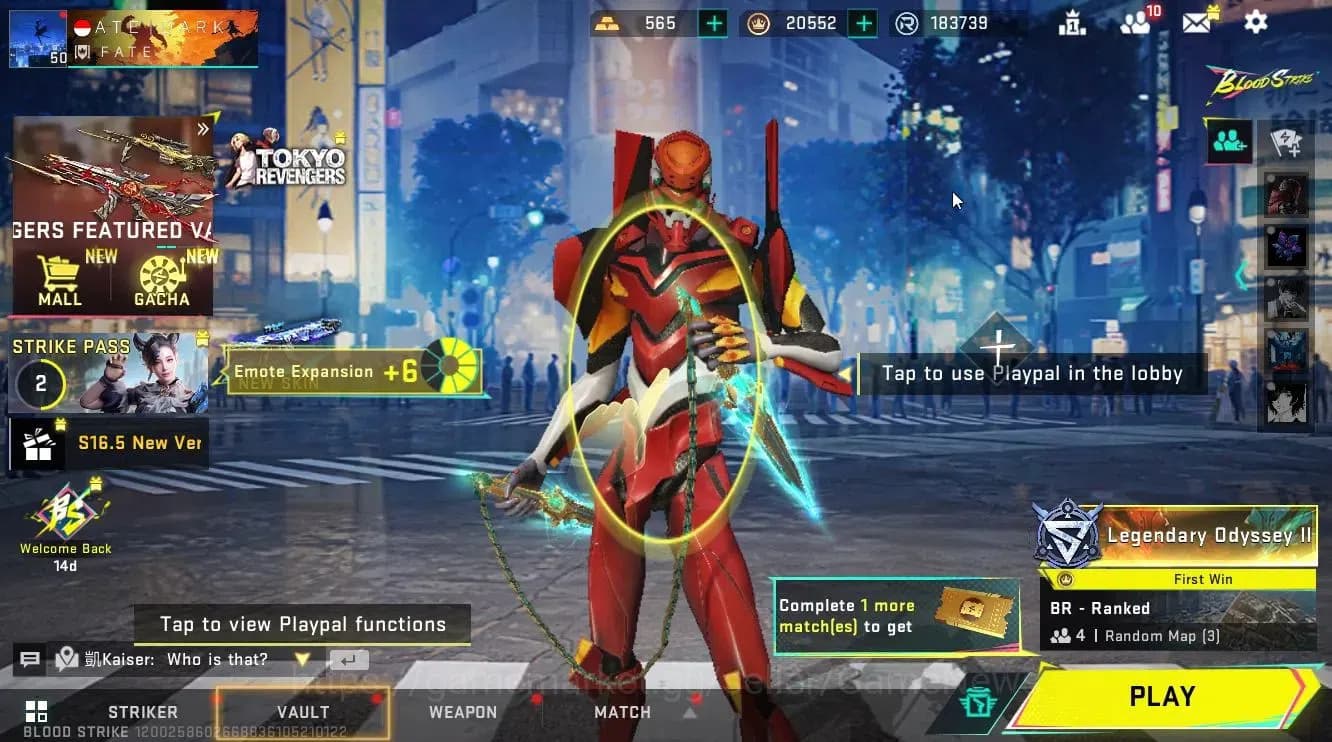 Blood Strike Accounts Asia|5 ETERNAL[RAN-Rave,Melee CHAINBLADE,MP5-Lv6,K image 1