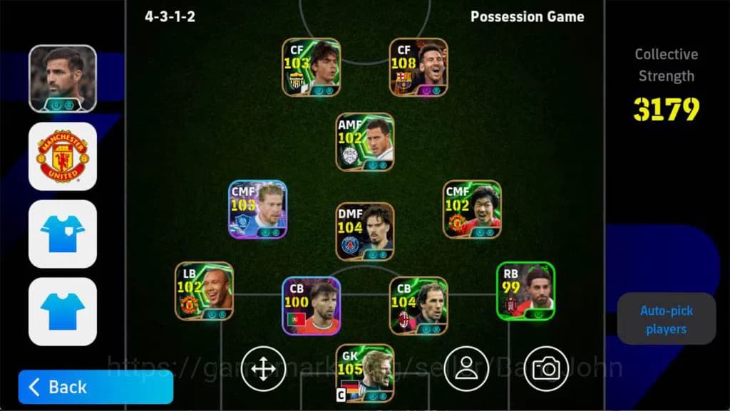 eFootball Accounts Android,PWR 3179,Messi MSN,Vitinha Big,Baresi Epc, image 1
