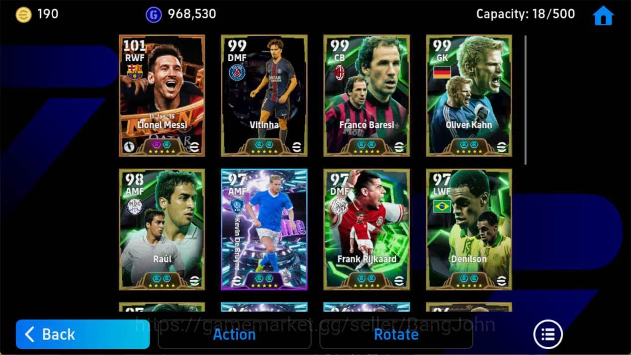 eFootball Accounts Android,PWR 3179,Messi MSN,Vitinha Big,Baresi Epc, image 4