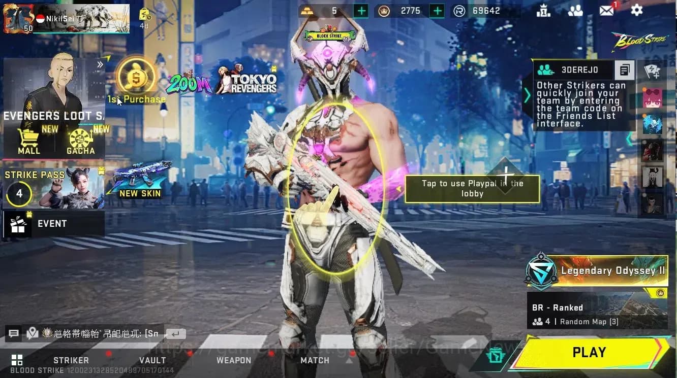 Blood Strike Accounts ASIA|6 ETERNAL[ZERO-Odashadow,AK47 Lv5,M700 Lv3,QB image 1