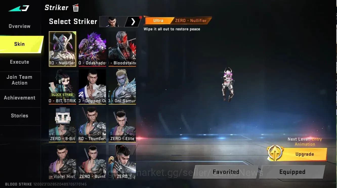 Blood Strike Accounts ASIA|6 ETERNAL[ZERO-Odashadow,AK47 Lv5,M700 Lv3,QB image 4