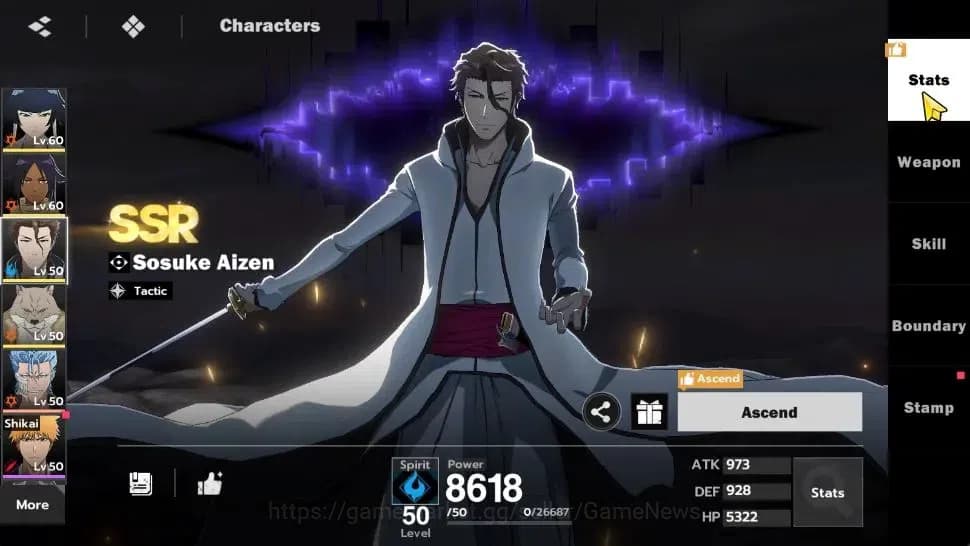 BLEACH: Soul Resonance Accounts NuverseSEA Starter LV 48|5 SSR [(Soi FonB1, Yoruic image 10