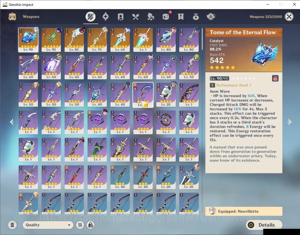 Genshin Impact Accounts ASIA|AR 55|5 Limited+6(*5Weapon)|Neuvillete+Sign,C image 12