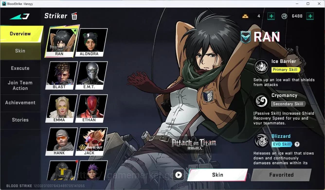 Blood Strike Accounts ASIA | Collab M700-Thunder Gun AOT | 7 Legendary S image 4