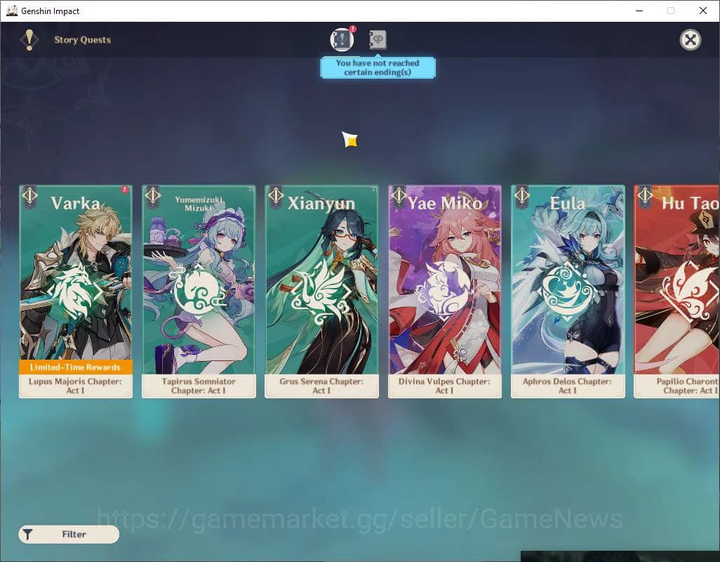 Genshin Impact Accounts Asia|AR55|2 Limited +4(*5WEP)|[FlinsC1+sign,Furina image 13