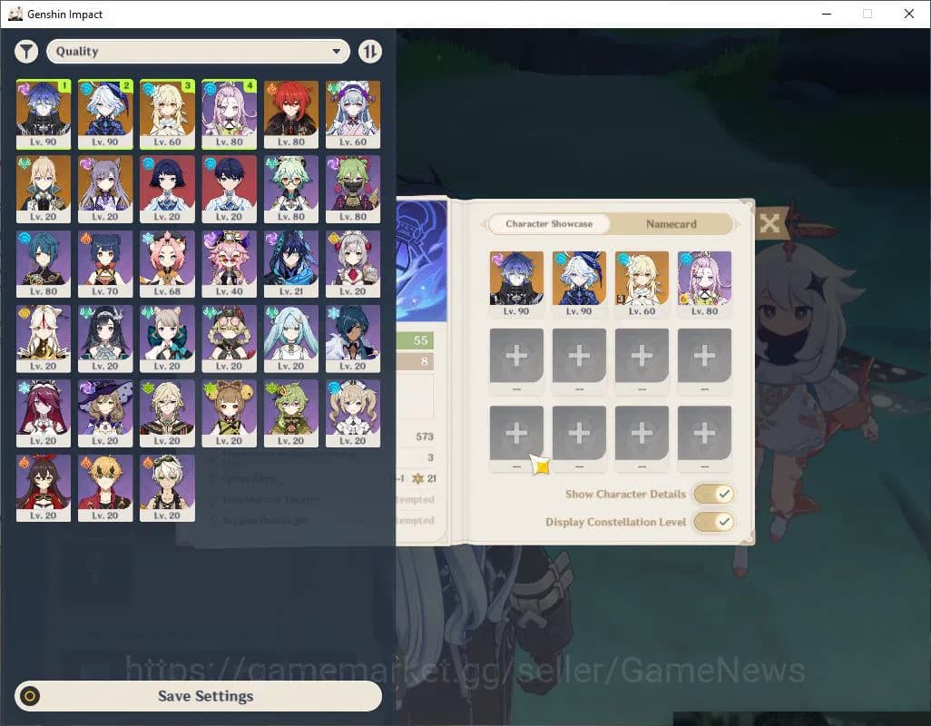 Genshin Impact Accounts Asia|AR55|2 Limited +4(*5WEP)|[FlinsC1+sign,Furina image 2