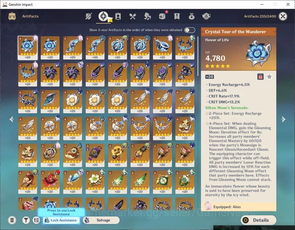 Genshin Impact Accounts Asia|AR55|2 Limited +4(*5WEP)|[FlinsC1+sign,Furina image 7