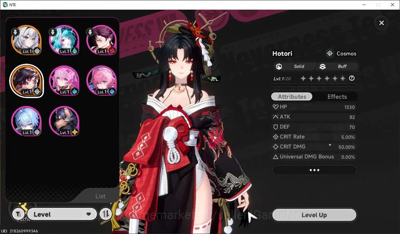 Neverness to Everness Accounts Global EU|HL 3|1 SSR Limited Hotori +1 S-Class Cha image 1