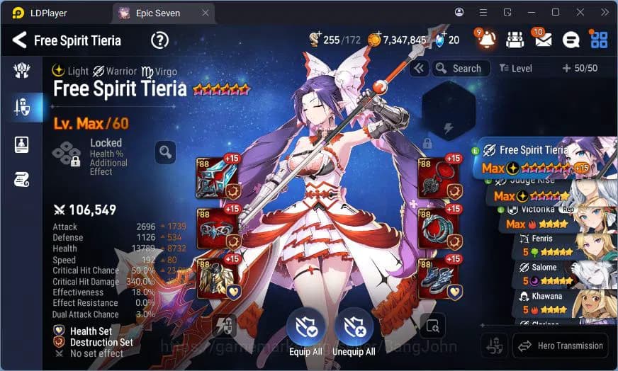 Epic Seven Accounts Global Unverif | 1 ML | Tieria | Judge Kise | Vic image 17