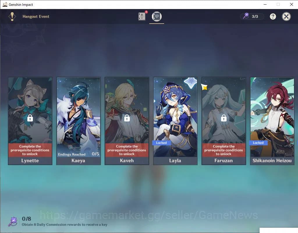 Genshin Impact Accounts ASIA|AR 55|7 Limited +3(*5Weapon)|Zibai,Yelan,Zhon image 12
