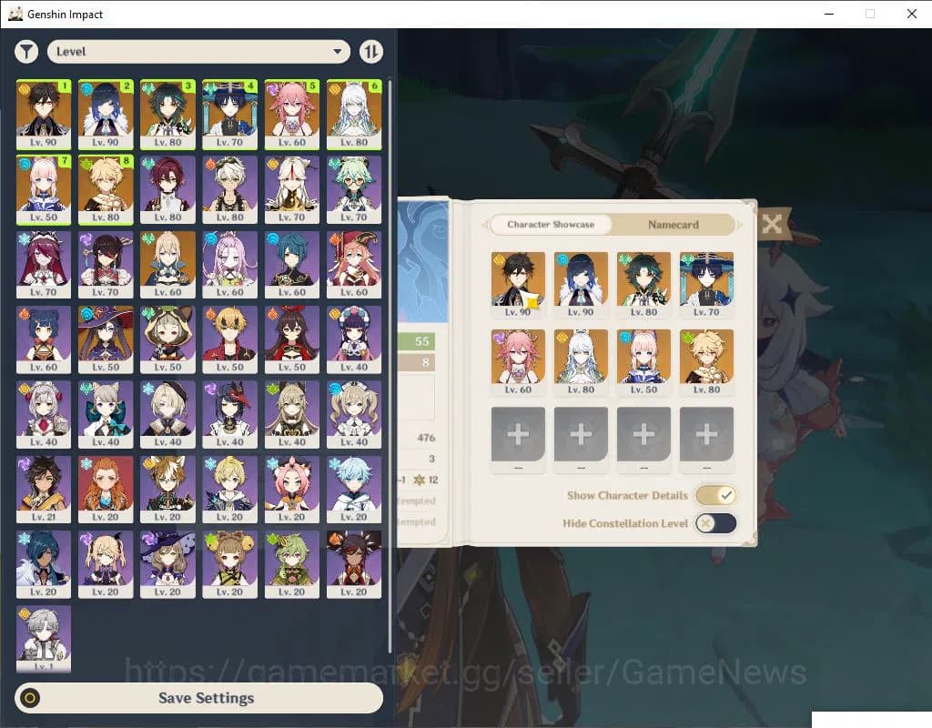 Genshin Impact Accounts ASIA|AR 55|7 Limited +3(*5Weapon)|Zibai,Yelan,Zhon image 2