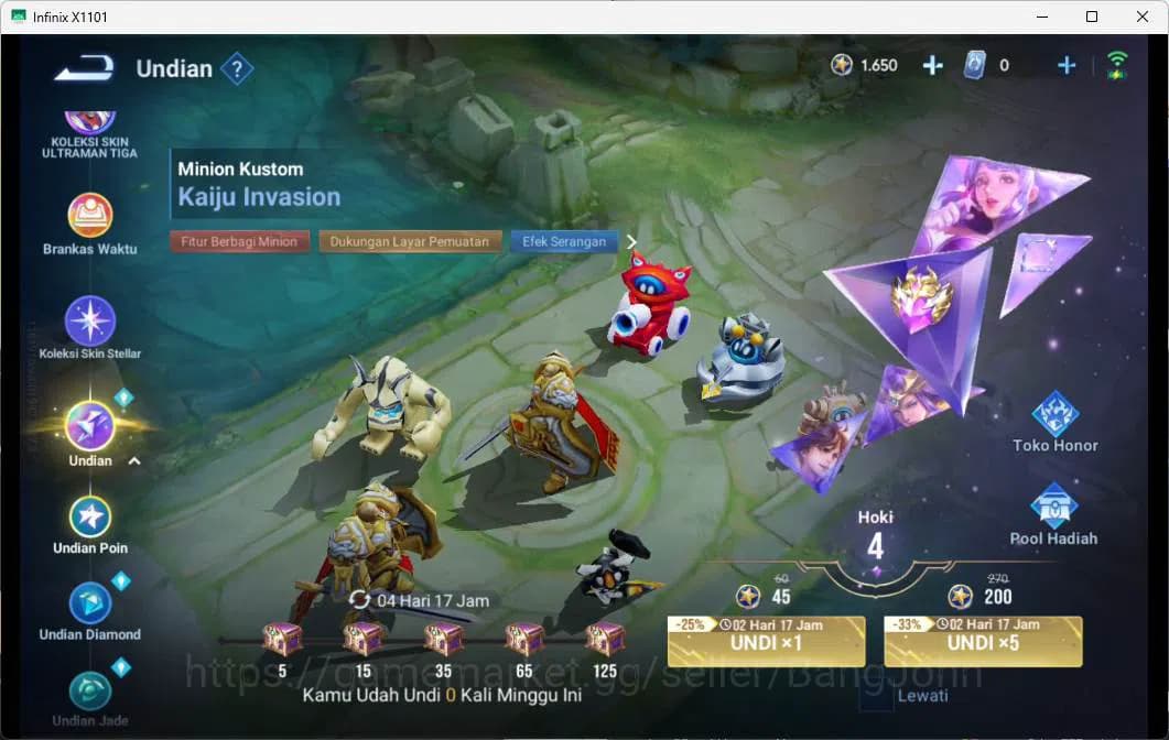 Honor of Kings Accounts GLOBAL | HERO 112, SKIN 217 mythic Diaochan, legen image 2