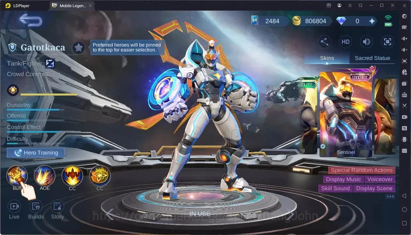 Mobile Legends: Bang Bang Accounts Global|Hero132|Skin 374|Exalted|Prime Claude+Grang image 1