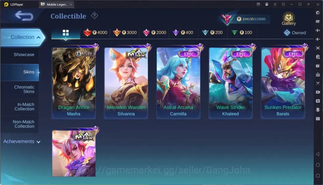 Mobile Legends: Bang Bang Accounts Global|Hero132|Skin 374|Exalted|Prime Claude+Grang image 10