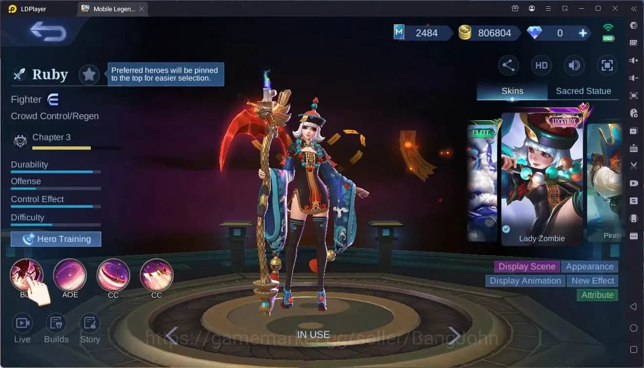 Mobile Legends: Bang Bang Accounts Global|Hero132|Skin 374|Exalted|Prime Claude+Grang image 2