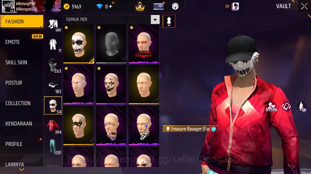 Free Fire Accounts Indonesia|Vault 394, SG starlink lV 6, SG lumut, t image 10