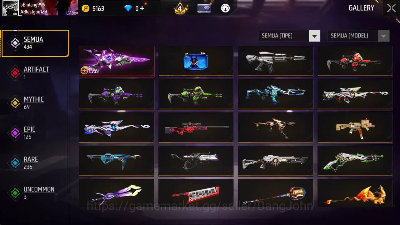 Free Fire Accounts Indonesia|Vault 394, SG starlink lV 6, SG lumut, t image 2