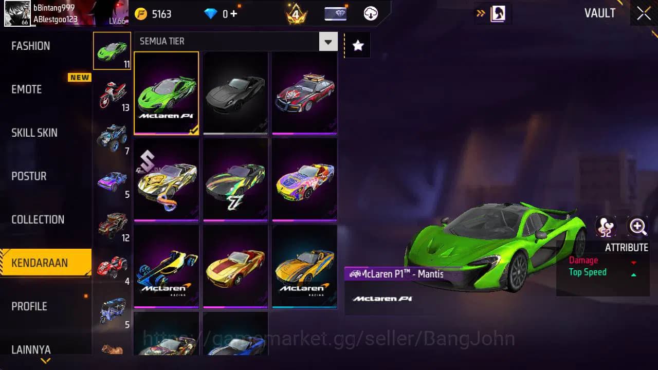 Free Fire Accounts Indonesia|Vault 394, SG starlink lV 6, SG lumut, t image 4