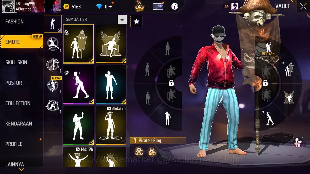 Free Fire Accounts Indonesia|Vault 394, SG starlink lV 6, SG lumut, t image 6