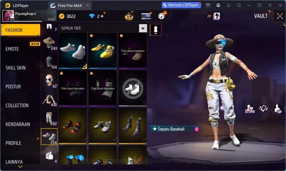 Free Fire Accounts Indonesia | Vault 378| EVO AK47-BLUE FLAME DRACO | image 15