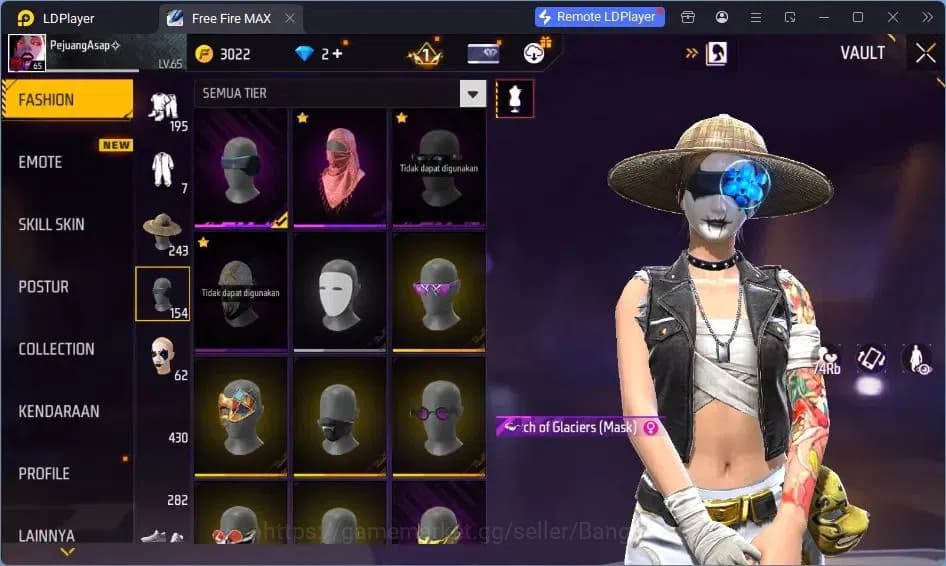Free Fire Accounts Indonesia | Vault 378| EVO AK47-BLUE FLAME DRACO | image 19