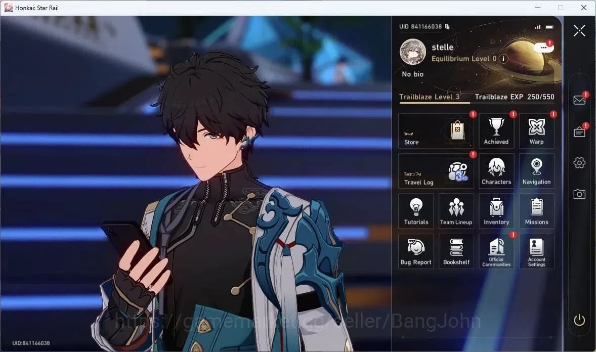 Honkai Star Rail Accounts ASIA | TL3 | 1 Lim: Evangescia | MC Male | 20 Star image 1